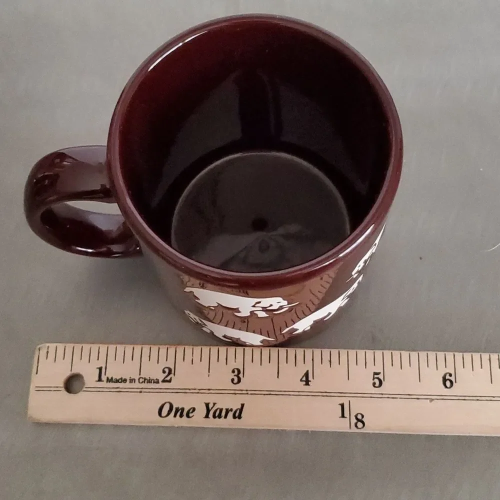 Vintage Waechtersbach West Germany Elephant Safari Coffee Mug Tea Cup Brown